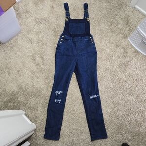 VENUS Blue Denim Overalls with Gold Details
